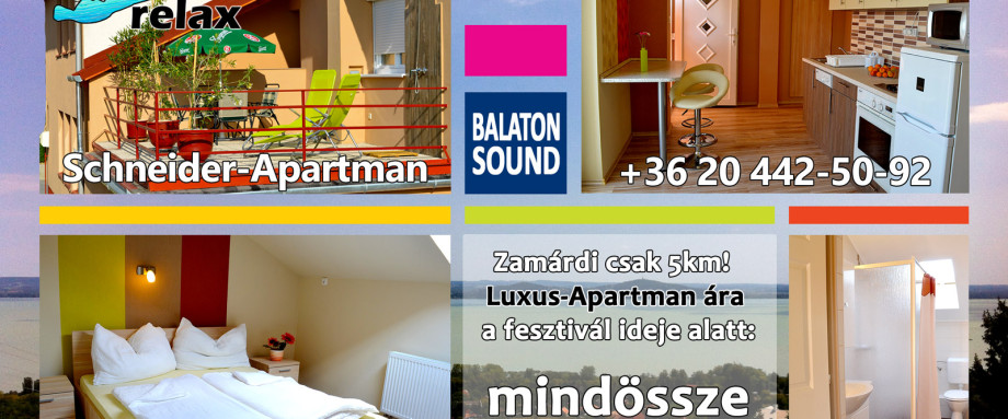 Luxus Apartman szállás Balaton Sound